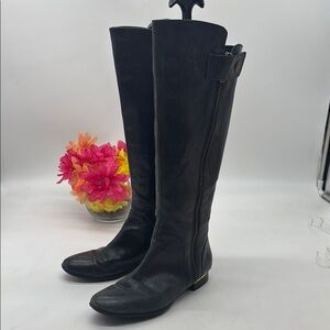 Isola Elegant Black Leather Over the Knee Boots Size 6 TB8777B